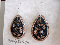 Blue Spring Vines Teardrop Earrings Pysanky Eggshell Jewelry by So Jeo : pysanky pysanka ukrainian easter egg batik art eggshell jewelry pendants earrings drop dangle etched flowers gift women accessories accessory pendant necklace bail crystal finding sterling silver filled sojeo flowers celtic purple white red pink brown green purple orange cream burgundy magenta teal turqoise crows crow blue black so jeo art handmade
